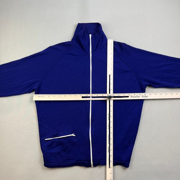 Vintage Collegiate Pacific Track Jacket Womens Medium Navy Blue Full Zip Jogger - Picture 7 of 9